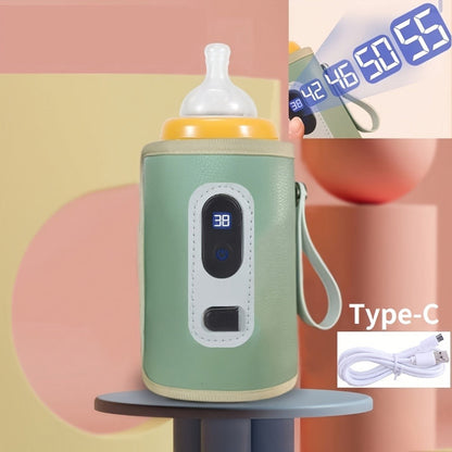 Portable Bottle Warmer USB With Digital Display For On The Go Parents Keeps Milk At Ideal Temperature