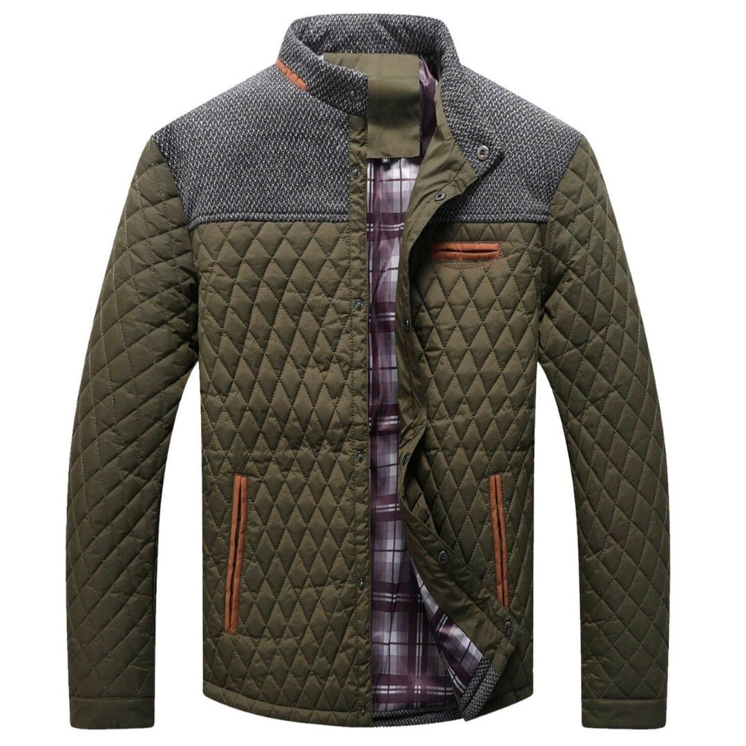 Aaron Quilted Mens Jacket By TrendAura Lightweight Warm Outerwear For Year Round Style And Comfort