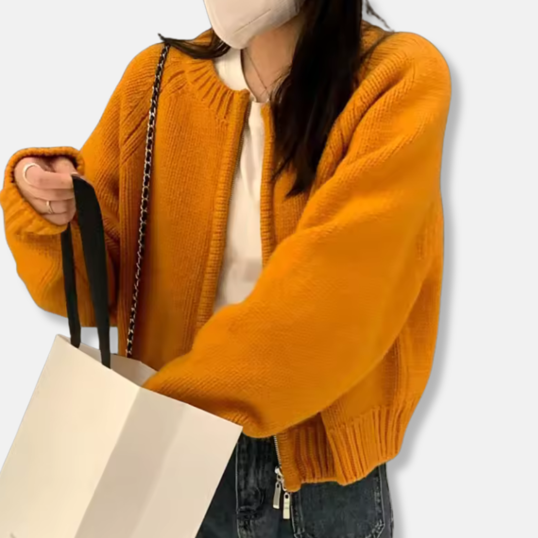 Women’s Cardigan – Wool Knit – Relaxed Fit – Long Sleeve – Open Front
