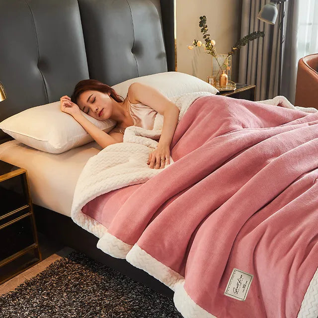 CozyCuddle Winter Fleece Blanket Luxe Ultra Warm Plush For Cozy Nights On The Couch