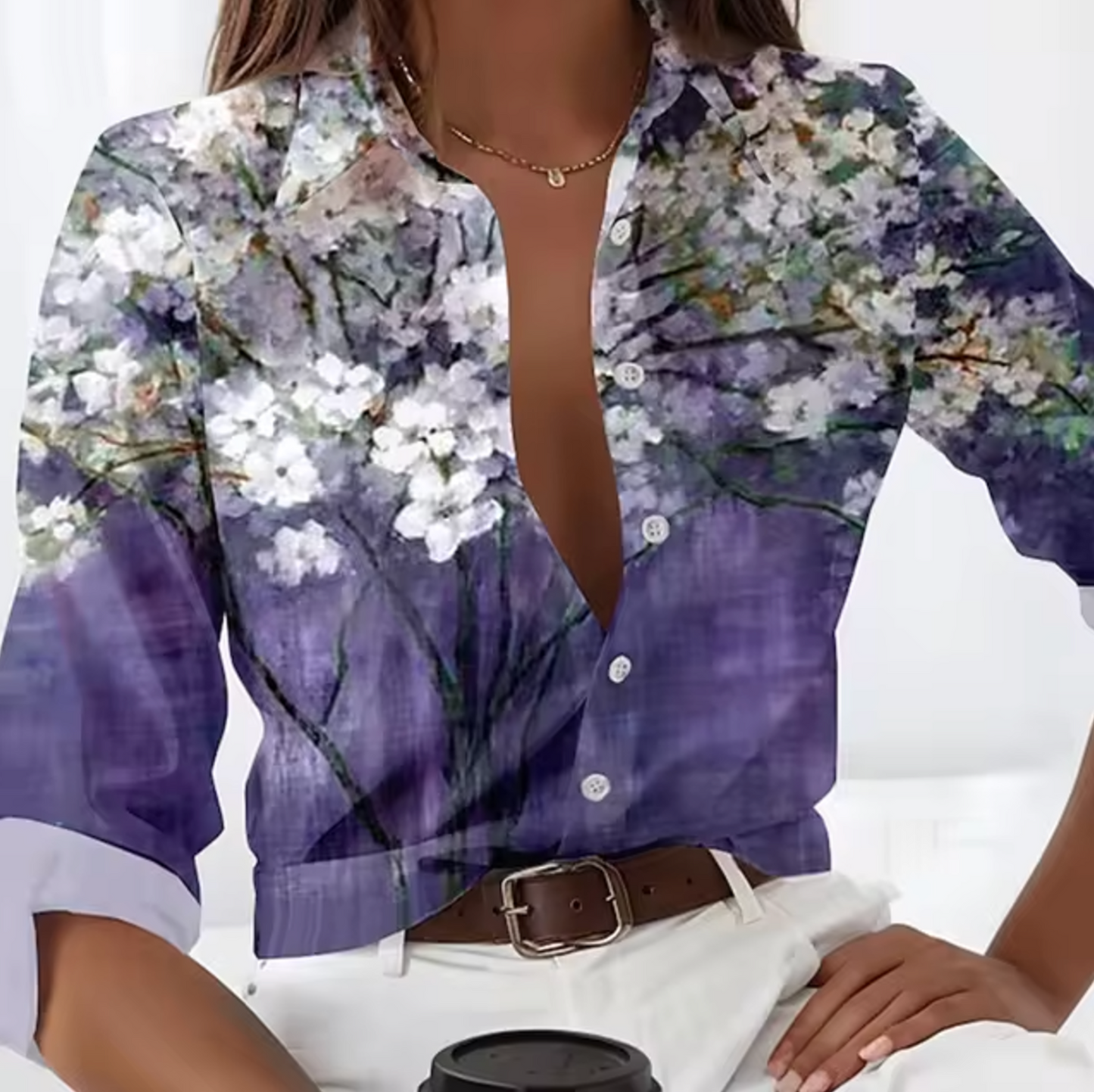 Freya | Women's blouse with floral pattern