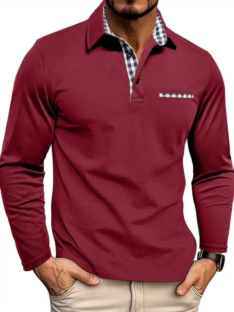 Men's Long Sleeve Polo Shirt Classic Casual For Men Refined Style And Everyday Comfort