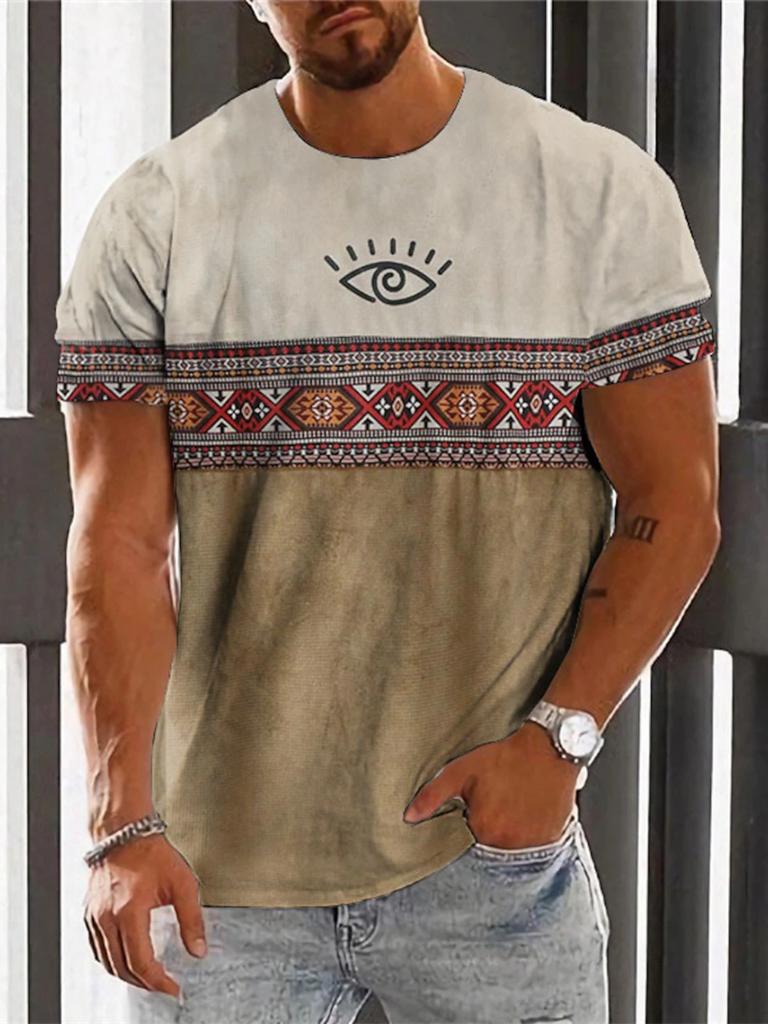 Classic Boho Summer T-shirt For Men | Casual