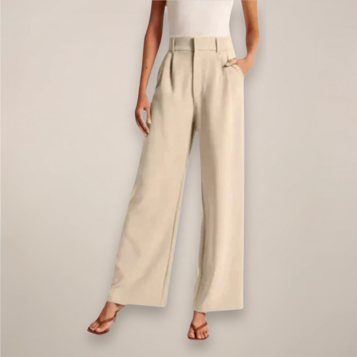 Womens Wide Leg Trousers | High Waist Office Look