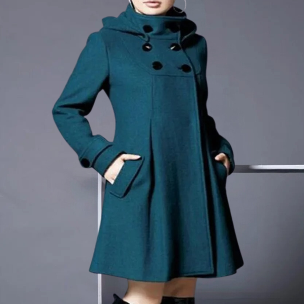 Marcelline Elegant Winter Coat For Women With Practical Side Pockets And Timeless Style