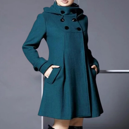 Marcelline Elegant Winter Coat For Women With Practical Side Pockets And Timeless Style