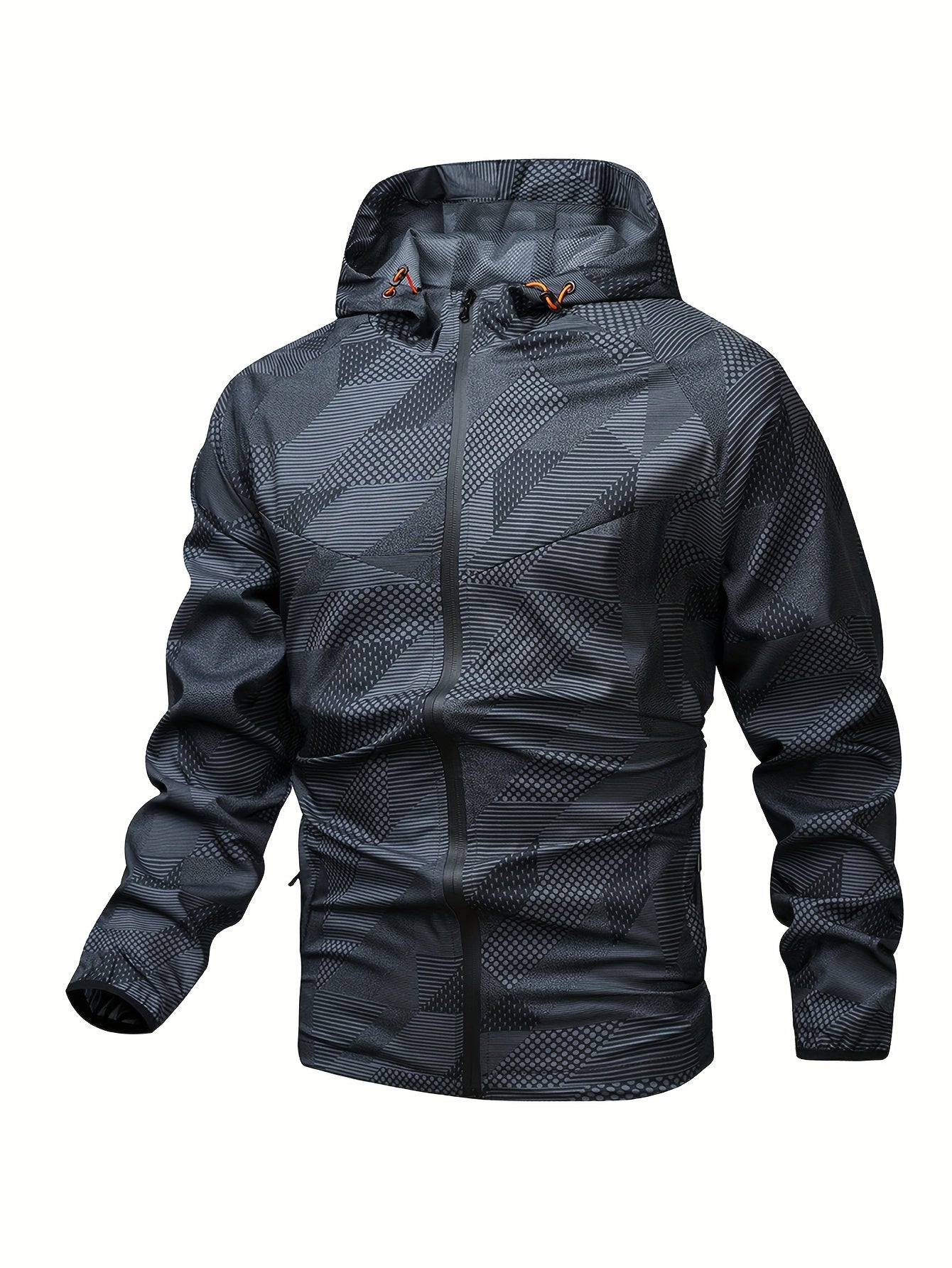 Zip Up Hooded Sweatshirt | Men's Block Hooded