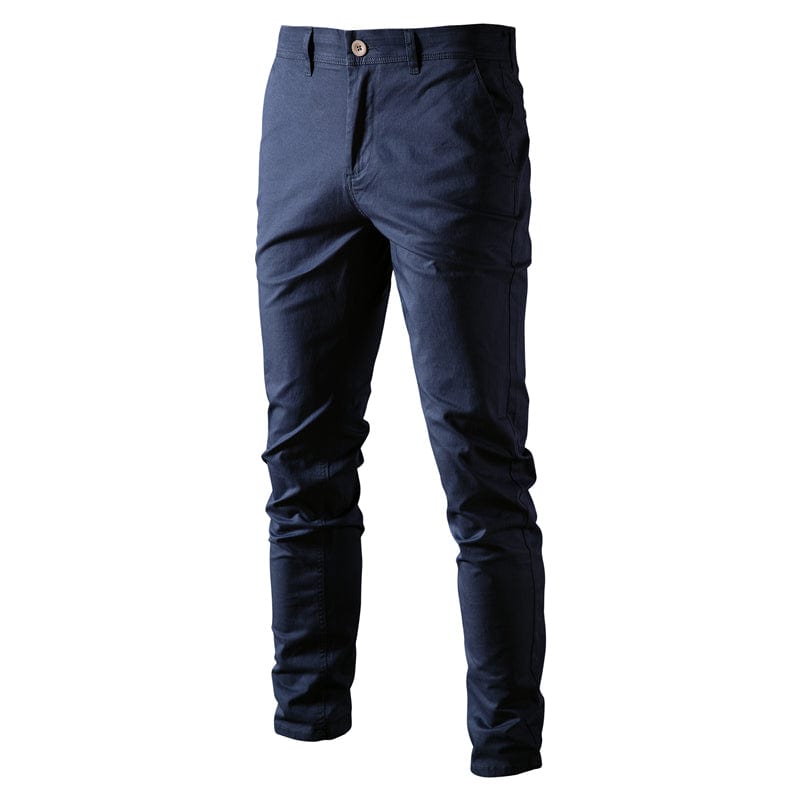 Men's Slim Fit Chinos Tailored Flat Front Smart Casual Trousers For Everyday Wear