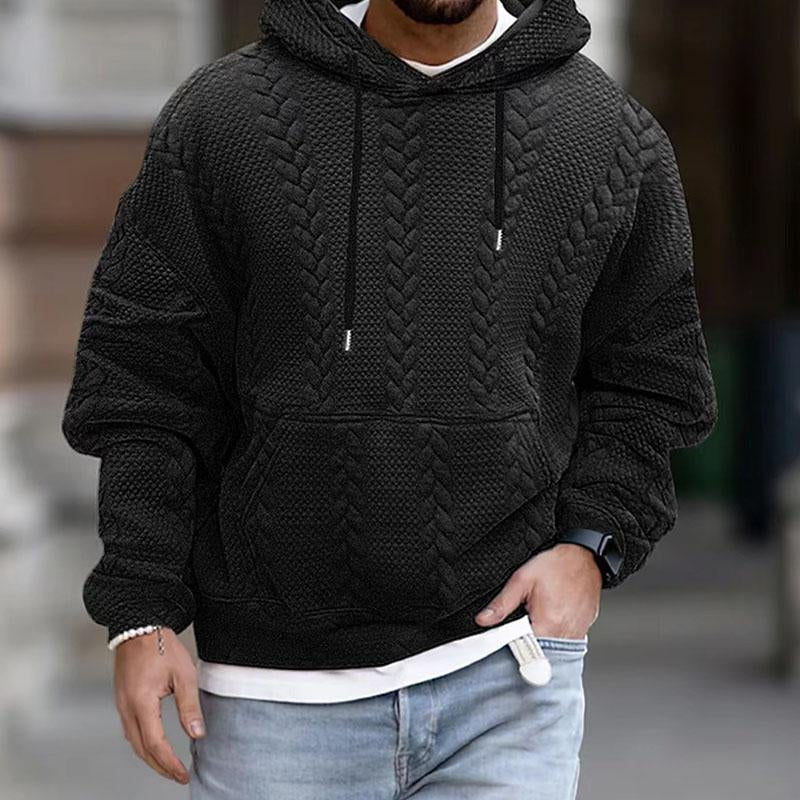 Mens Hoodie Knitted Casual Sweatshirt For Men With Relaxed Fit Warmth And Breathability
