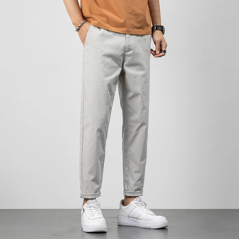 Mens Relaxed Fit Chino Trousers Casual Straight Leg Pants All Day Comfort For Men