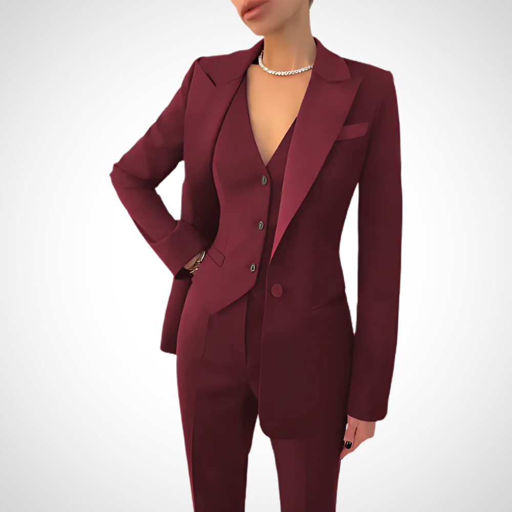 Women’s Elegant Tailored Three-Piece Suit | Chic