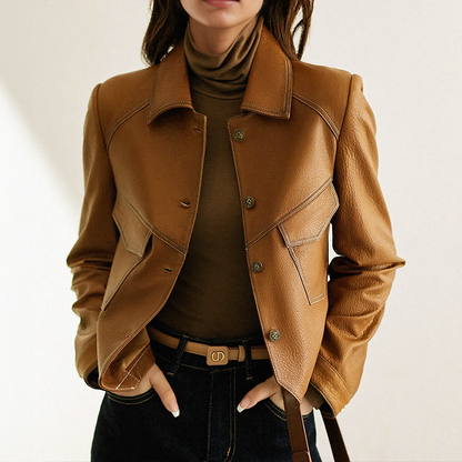 Elegant Leather Jacket for Women | Chic
