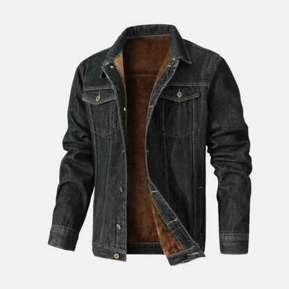 TrendAura Mens Denim Waist Length Jacket With Snap Button Closure Classic Regular Fit For Casual Everyday Style