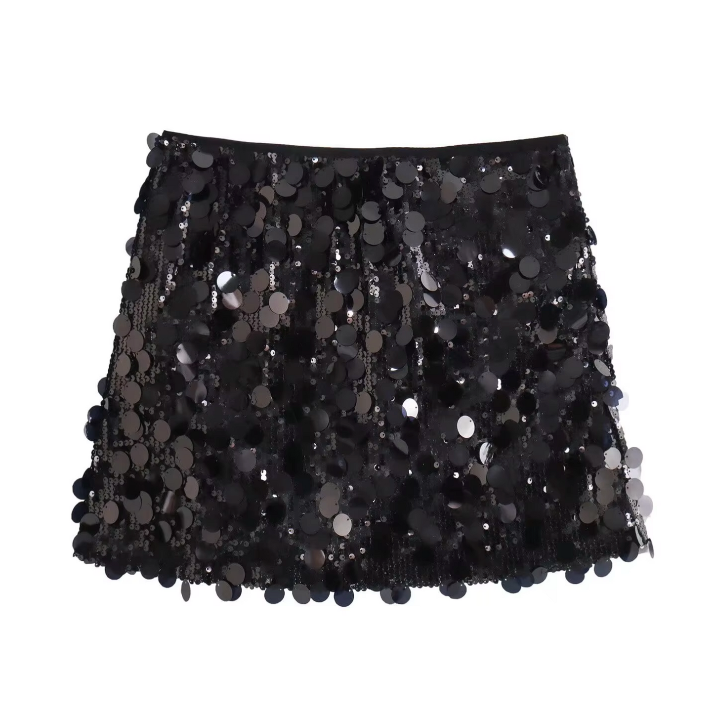 Jacinda Glamorous Sequined Mini Skirt For Women High Cut Silhouette Luxurious Shine
