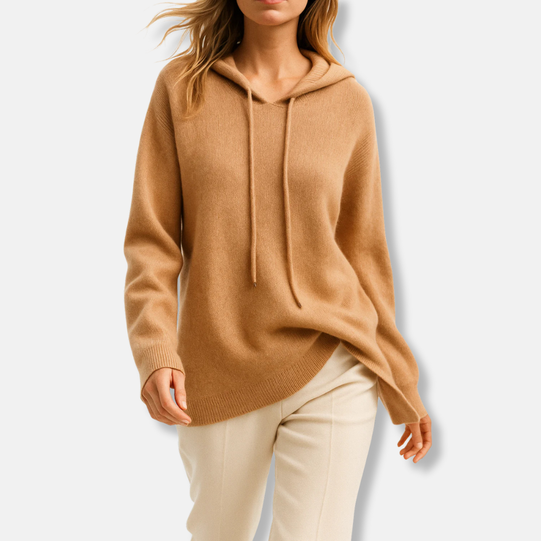 Women’s Hoodie - Knit - Relaxed Fit - Hooded - Long Raglan Sleeves