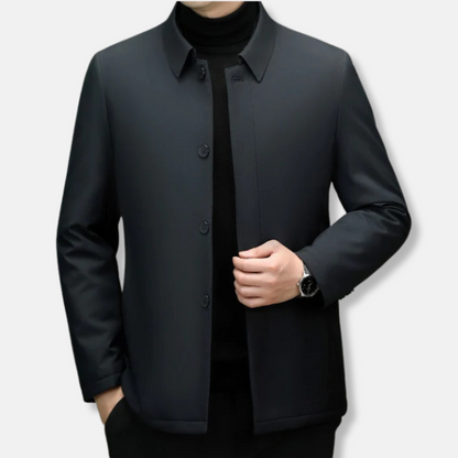 Nordisk Flair Mens Insulated Regular Fit Jacket With Point Collar And Button Closure Waist Length