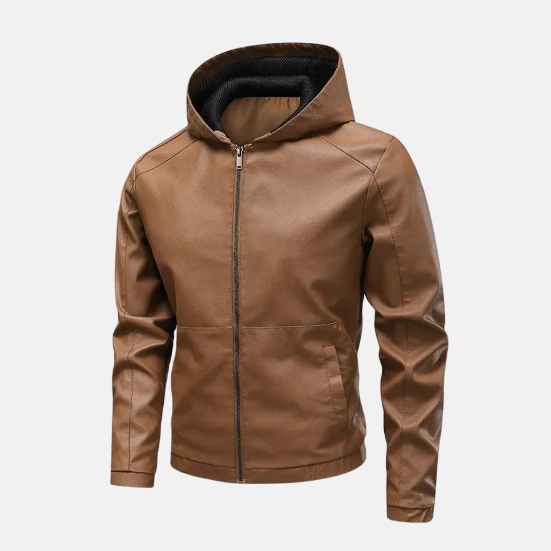 TrendAura Nordisk Flair Mens Hooded Jacket Slim Fit Panel Design Full Zip Wind Blocking Cuffs