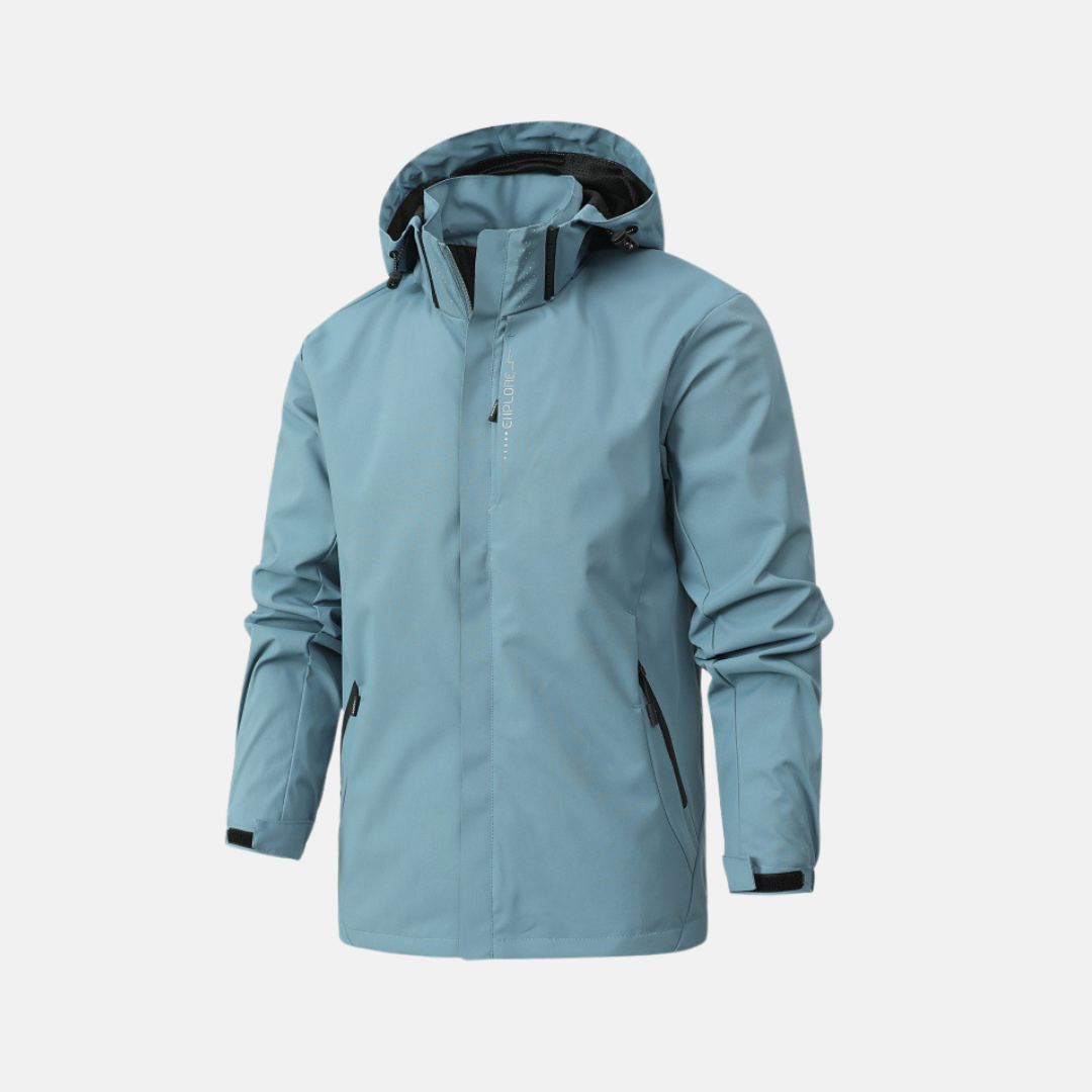TrendAura Nordisk Flair Mens Outdoor Jacket Weather Resistant Regular Fit With Adjustable Hood And Cuffs Zipper Closure