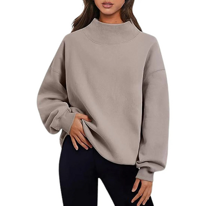 Basic loose long-sleeve pullover