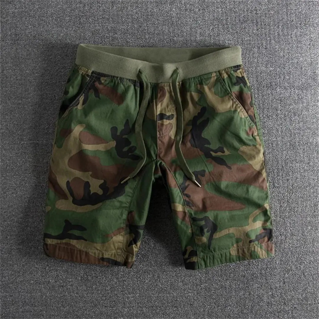 Mason Carter Tactical Camo Shorts Military Inspired Camouflage Drawstring Waistband Athletic Shorts for Comfort