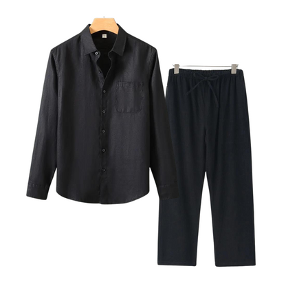 Leon Relaxed Linen Shirt and Trousers for Men Breathable Everyday Comfort and Effortless Style