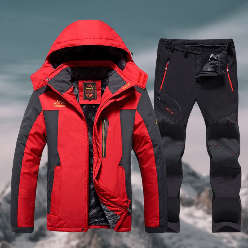 Waterproof and winter-resistant outdoor set for men - jacket and pants