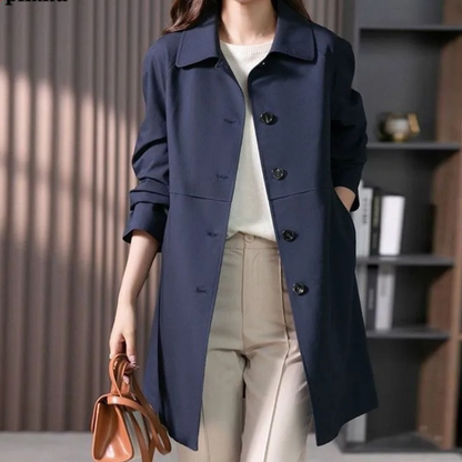 Women's Stylish Single Button Short Trench Coat | Chic