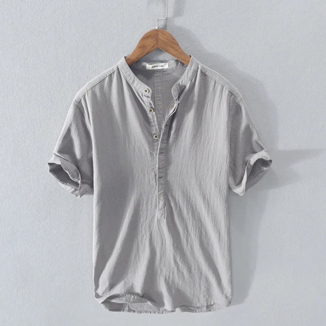 Mens Relaxed Fit Short Sleeve Shirt Breathable Comfort For Everyday Casual Summer Wear