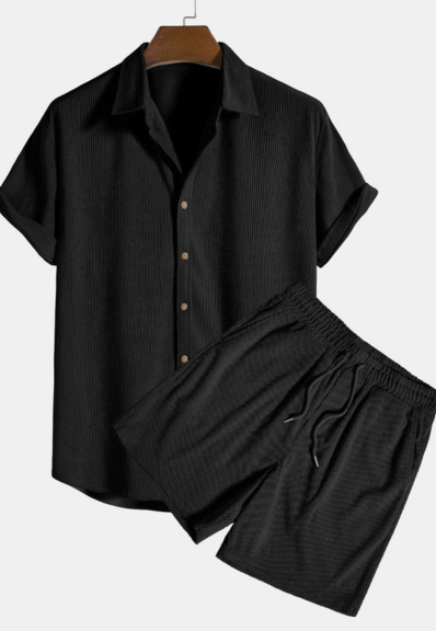 Mens Shirt And Shorts Set Timeless Summer Style For Modern Men Effortless Comfort