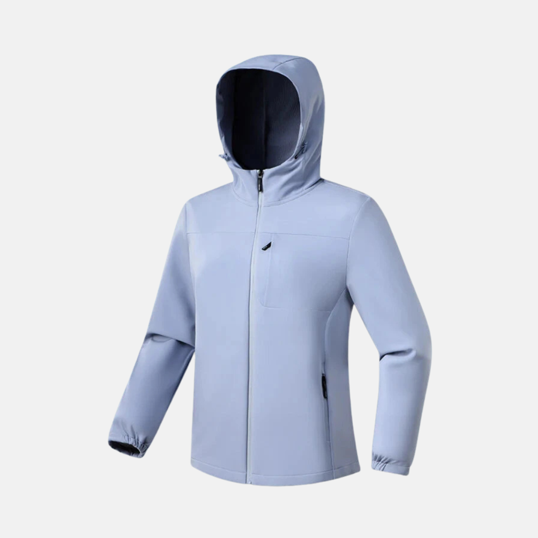 Women’s Jacket - Stretch Softshell - Regular Fit - Hooded - Elastic Cuffs