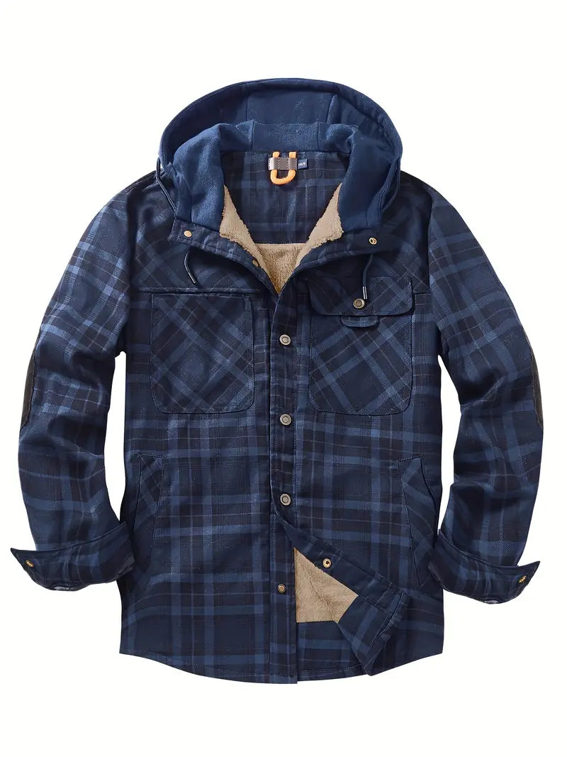Wyatt Hooded Plaid Jacket With Cozy Fleece Lining For All Seasons Ideal For Casual Outdoor Wear