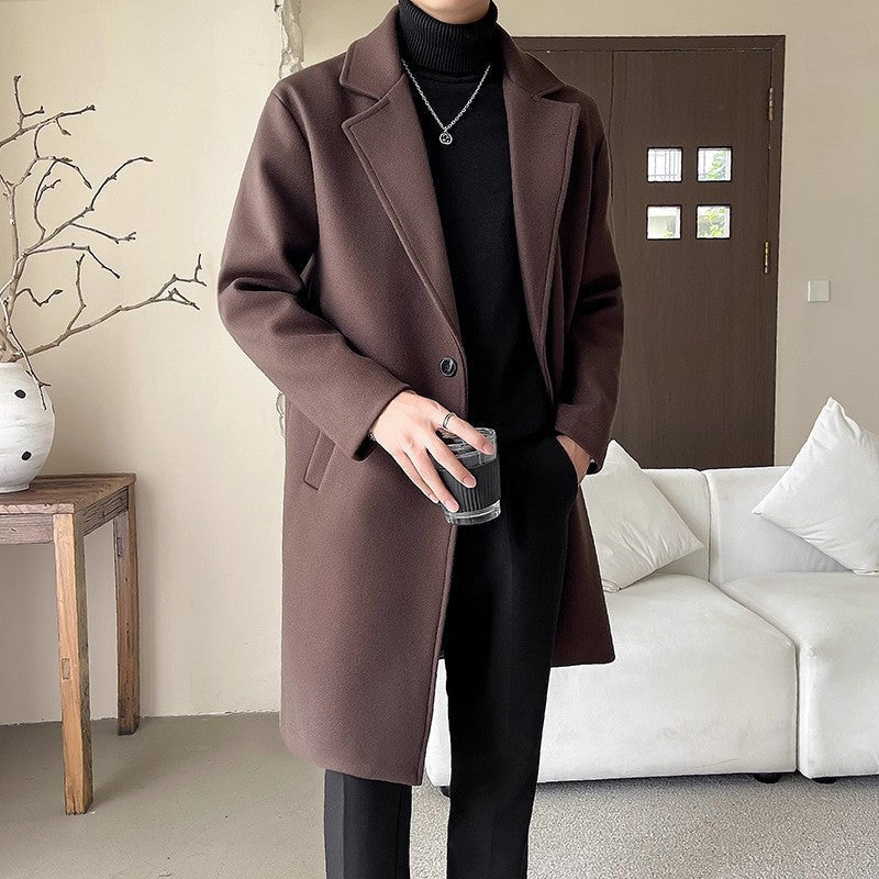 Adrian Men's Elegant Wool Winter Coat With Classic Cut Warmth And Lapels For Stylish Professionals