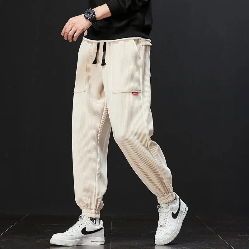 Canyon Corduroy Sweatpants With Adjustable Waist And Deep Pockets For Casual Comfort Relaxed Fit