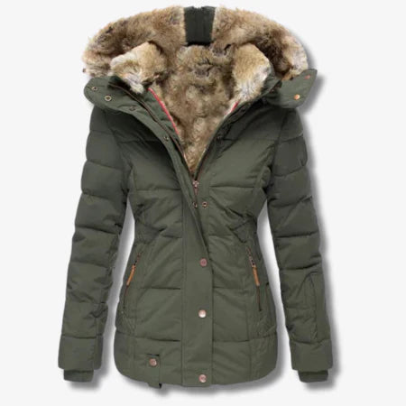 Fadwa | Women's Puffer Jacket with Hood — Warmth & Elegance