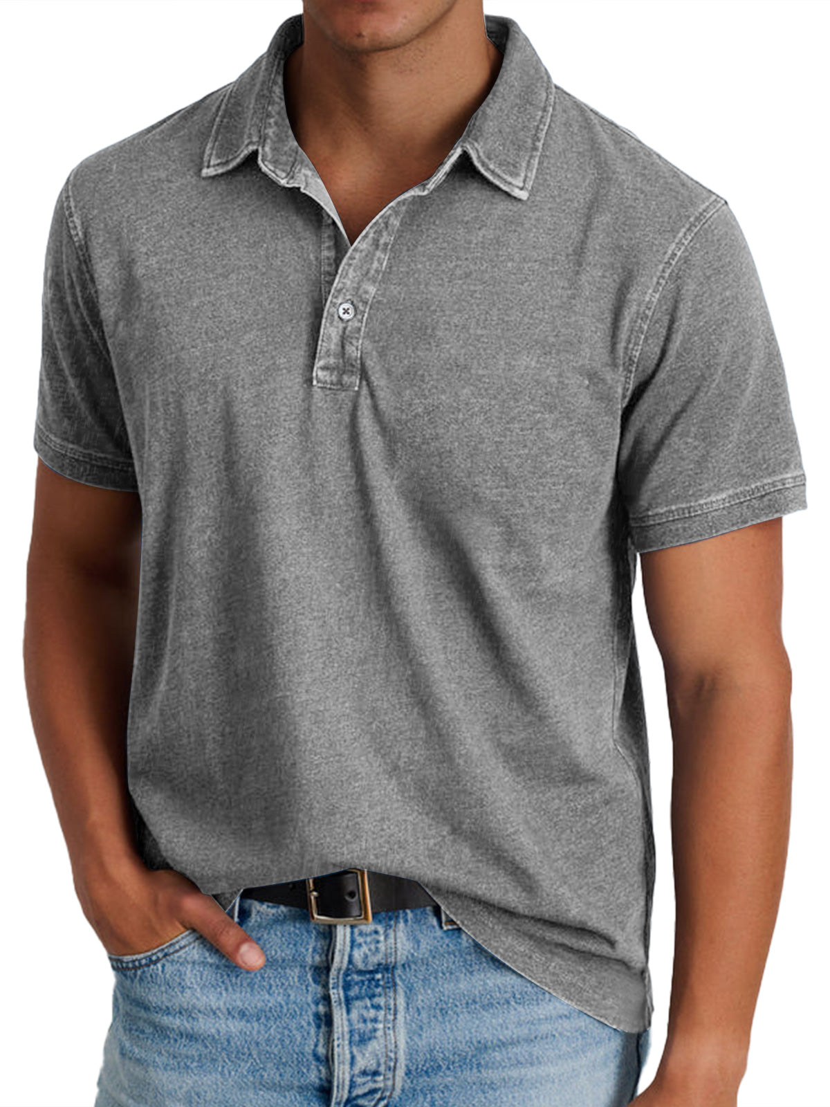 Men's Classic Polo Shirt Short Sleeve Versatile Everyday Essential With Structured Collar
