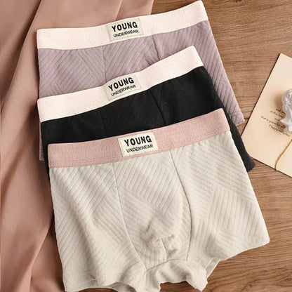 3 Pack Antibacterial Cotton Mens Boxers Soft Stretch Fit Moisture Wicking Breathable Underwear TrendAura