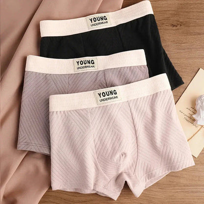 3 Pack Antibacterial Cotton Mens Boxers Soft Stretch Fit Moisture Wicking Breathable Underwear TrendAura