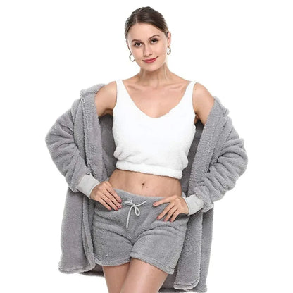 3-piece loungewear set with hood
