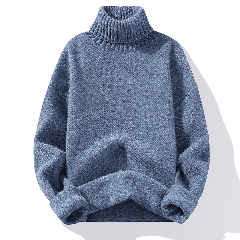 Men's Turtleneck Knit Sweater Soft Warm Comfort Classic Fit For Everyday Wear Versatile Layering For Cold Weather
