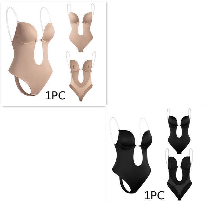 Holly – Eng cut one-piece with deep V-neckline and tight waist