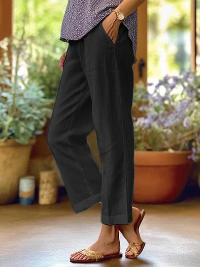 Loose Cotton Linen Trousers For Men With Elegant Comfort And Refined Fit For Everyday Wardrobe