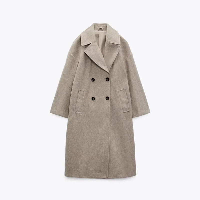 Zinaida | Long Crossed Coat for Women — Urban Style & Guaranteed Confidence