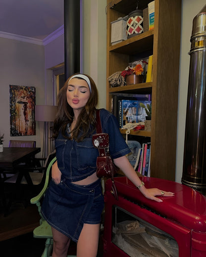 Faustine | Women's Two-Piece Denim Set