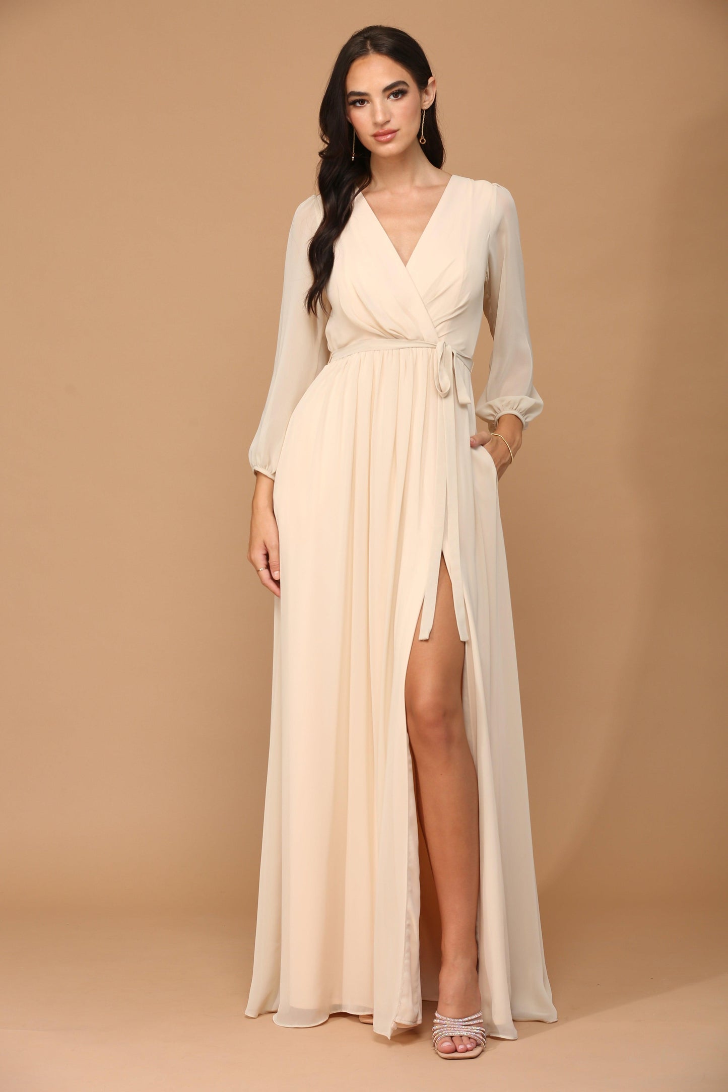Eva Fashion 3410 Long Sleeve Formal Mother of the Bride Dress