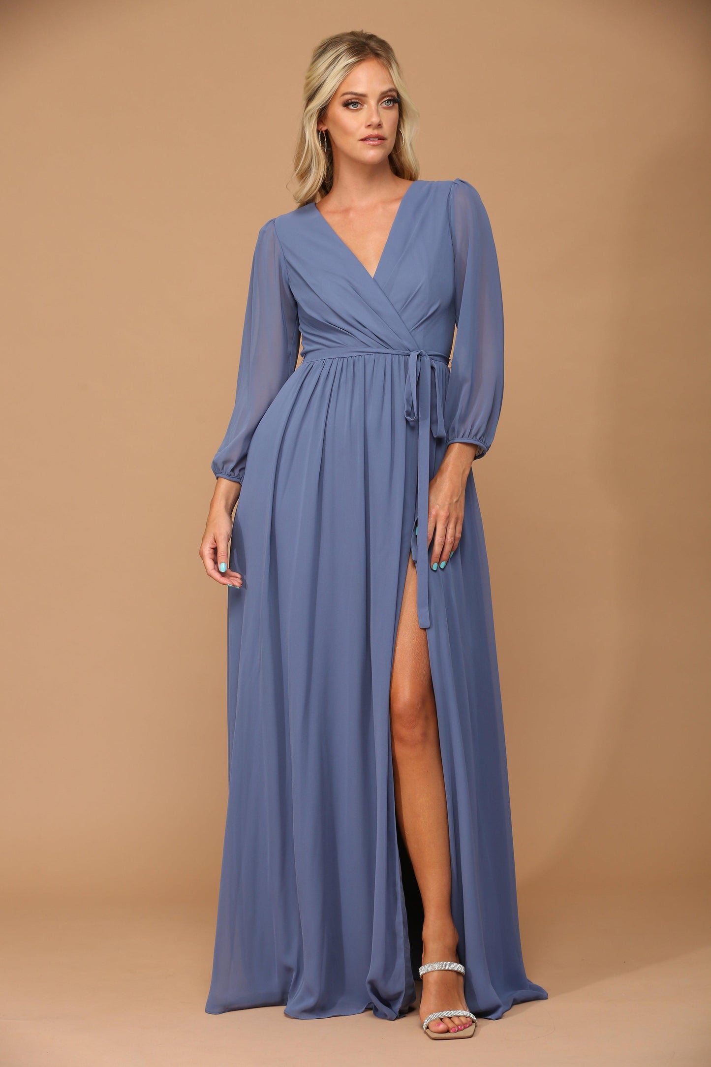 Eva Fashion 3410 Long Sleeve Formal Mother of the Bride Dress