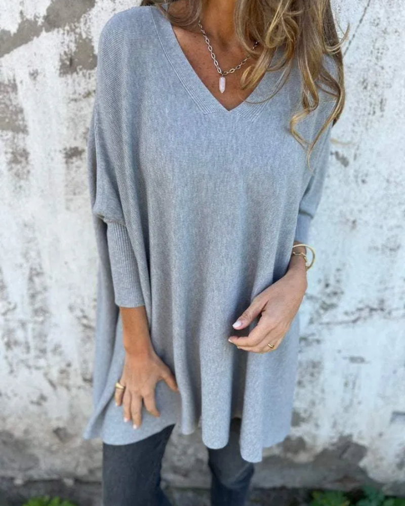 Women's Boho Knitted Top with Open Stitch Design and Relaxed Fit