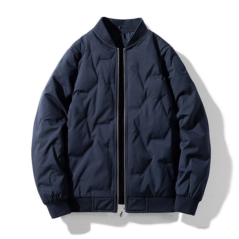 Men's Down Bomber Jacket Premium Warmth And Comfort Insulated Padded Outerwear For Everyday Urban Men