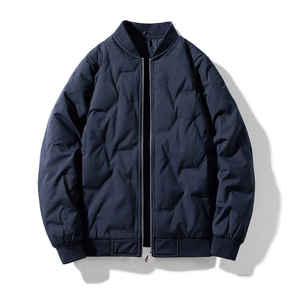 Men's Down Bomber Jacket Premium Warmth And Comfort Insulated Padded Outerwear For Everyday Urban Men