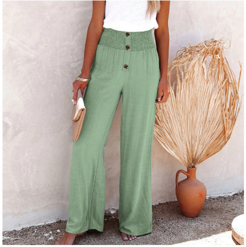 Carly - Wide high-waisted pants with long legs