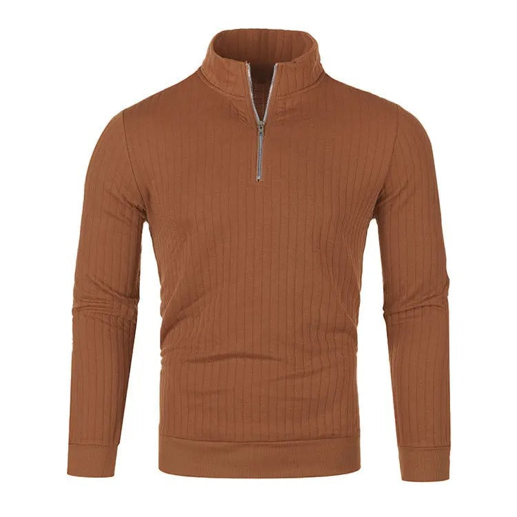 Mens Turtleneck Half Zip Sweater For Easy Layering And Everyday Comfort In Autumn And Winter Wardrobe